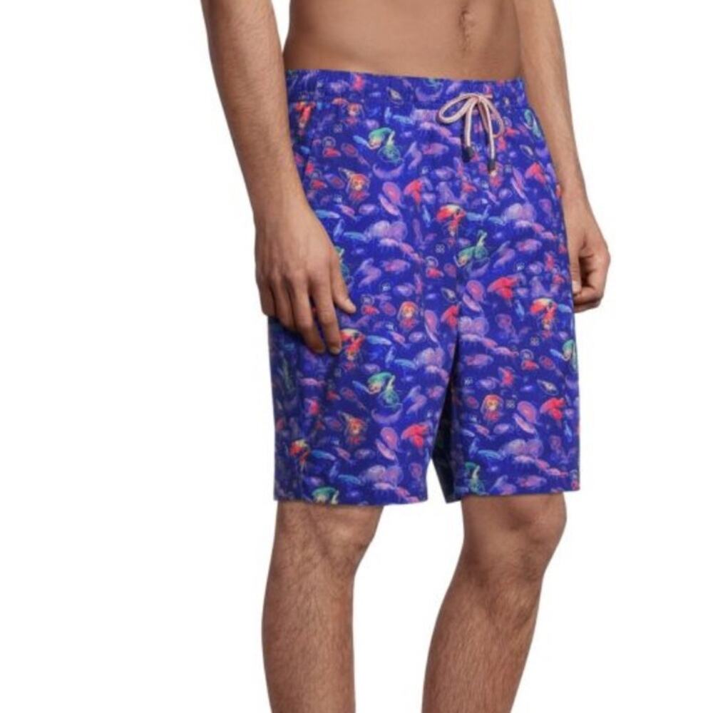 Peter Millar Moon Jellies Swim Trunk Atlantic Blue Men’s Sz S - Picture 3 of 7